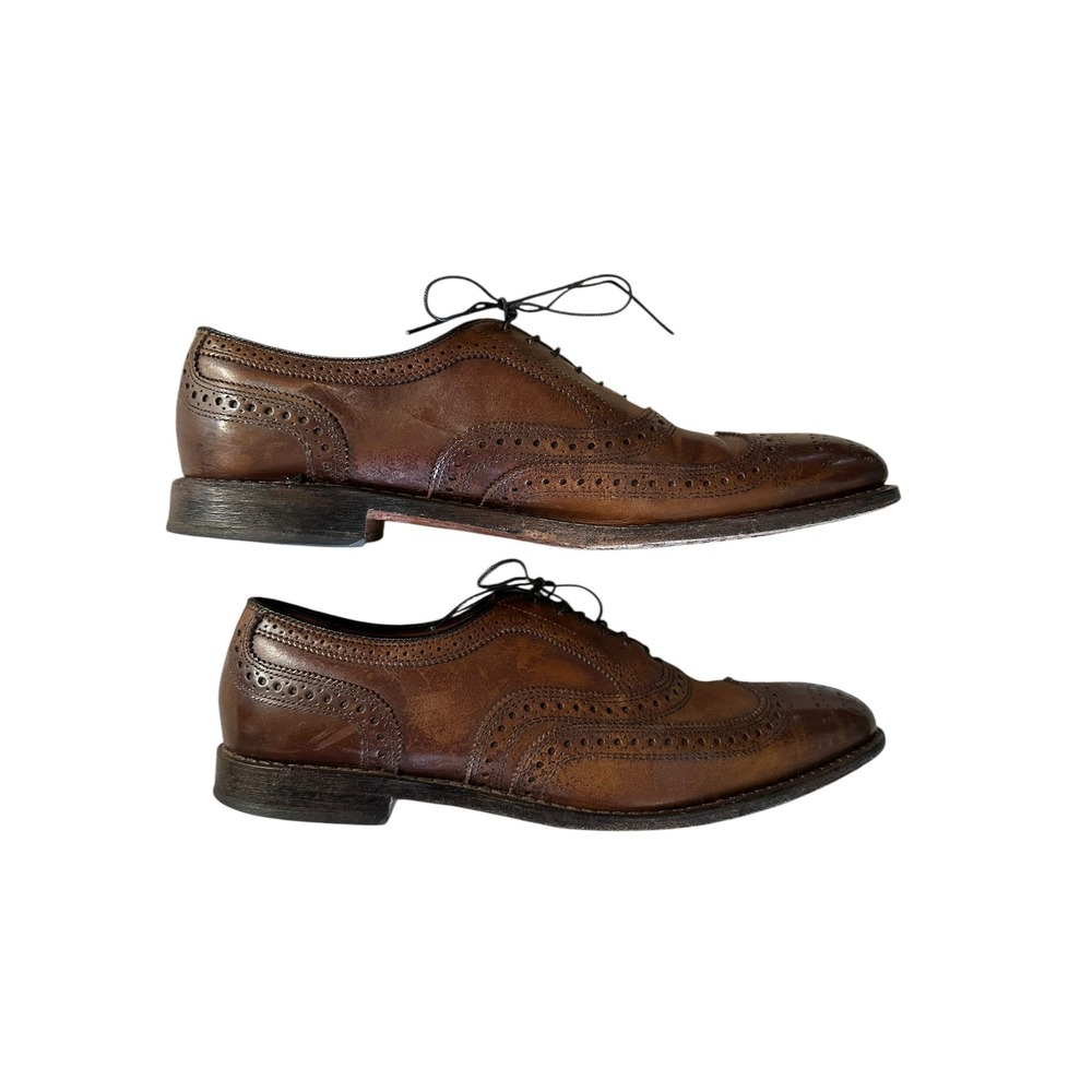 Allen Edmonds Wingtip McAllister‎ Shoes Brown Leather Lace Up Mens Size  10.5 - Picture 3 of 9